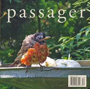 Issue 52 cover, image of a wet robin at a birdbath