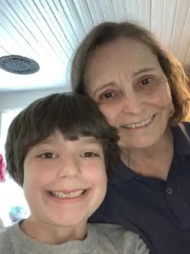 Marya Smith posing with her grandson Peter