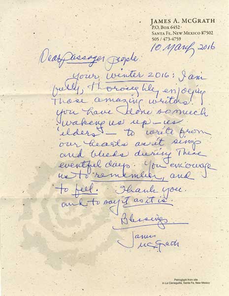 A handwritten cover letter